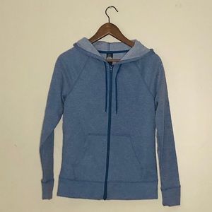 Champion Women’s Blue Zip Hooded Sweatshirt-Small